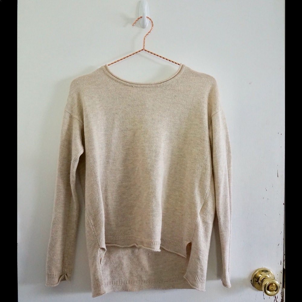 Basic light cream sweater H&M